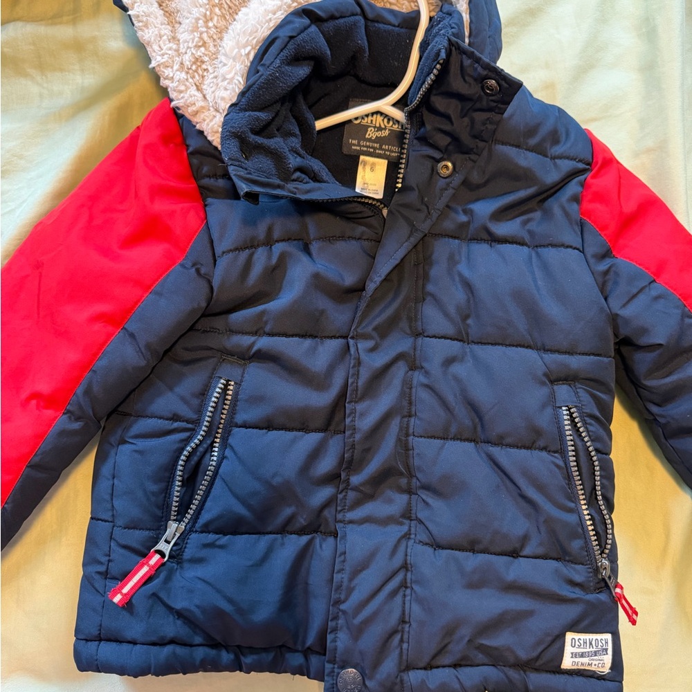 OshKosh B'gosh Navy Jacket with Red Sleeve Panels